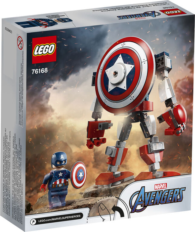 LEGO Super Heroes L'armure robot de Captain America 76168 (121 pièces)