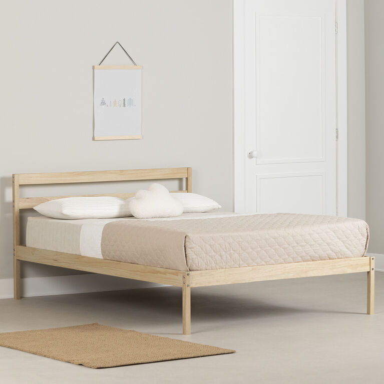 Sweedi Full Wooden Bed Natural Wood