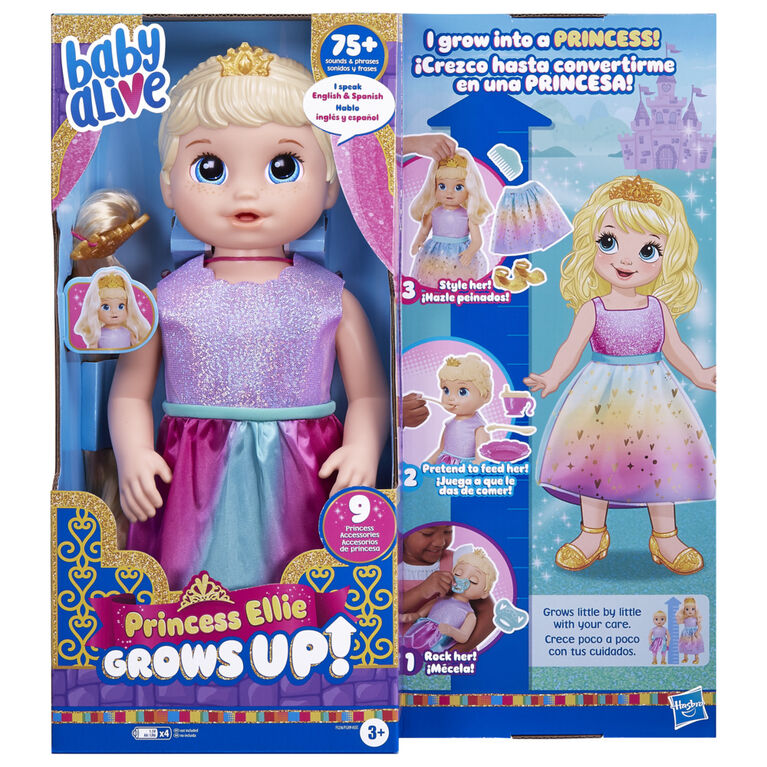 Baby Alive Princess Ellie Grows Up! Doll, Blonde Hair