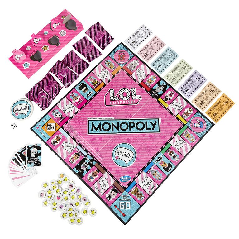 Jeu de plateau Monopoly édition L.O.L. Surprise! - Édition anglaise