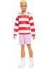 Barbie-Poup&eacute;e Ken Fashionistas-avec haut &agrave; rayures rouges et short