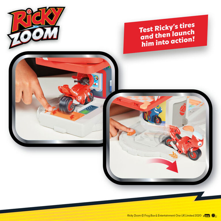 Ricky Zoom: Ricky's House Adventure Playset - Multi-level Rescue Headquarters with Sound, Ramps, Bike Launcher & More - Includes 3-inch Action Figures - R Exclusive