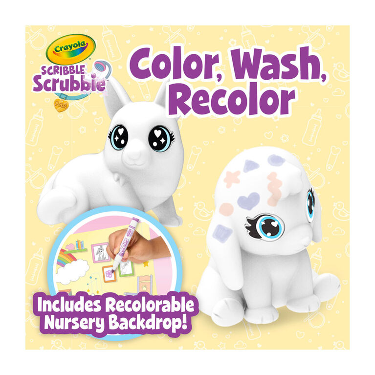 Ensemble de chambre à coucher pour bébés animaux Scribble Scrubbie de Crayola