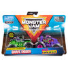 Monster Jam, Official Grave Digger vs. Wild Flower Die-Cast Monster Trucks, 1:64 Scale, 2 Pack
