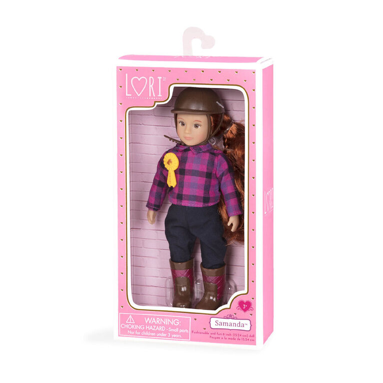 Mini-poupée écuyère de 15 cm, Samanda, Lori