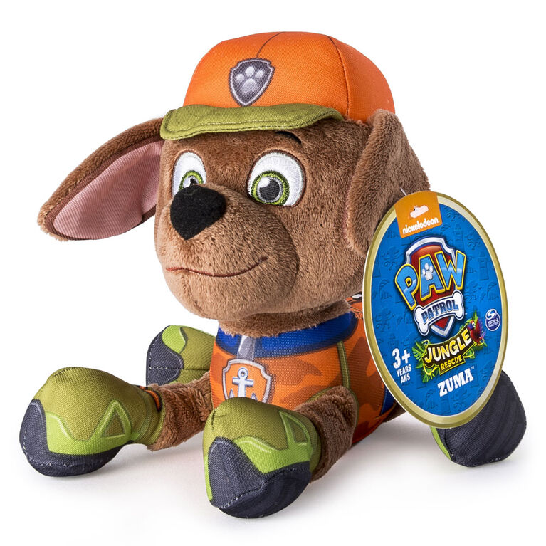 Paw Patrol, Jungle Rescue, 8" Plush, Zuma