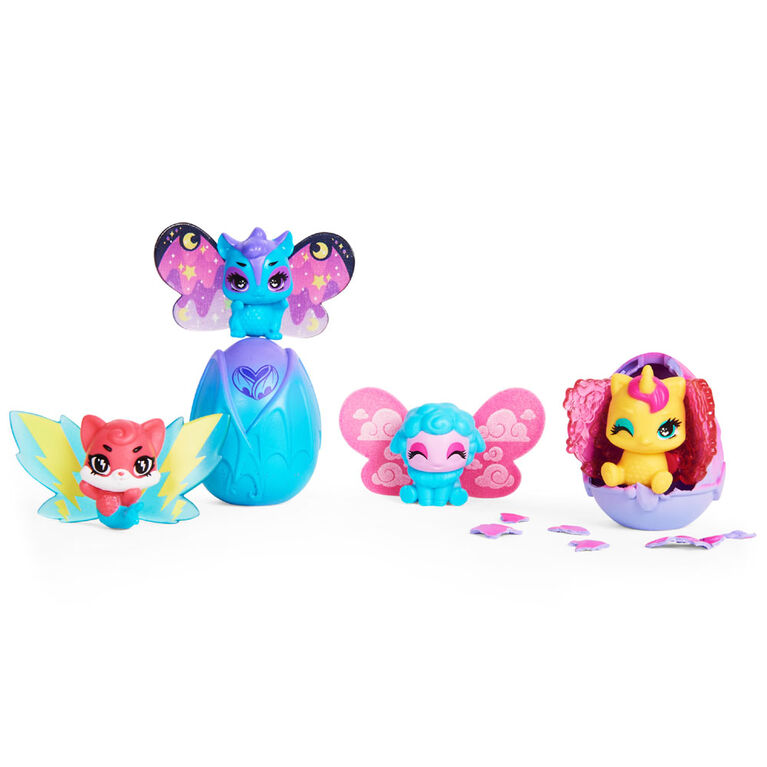 Hatchimals CollEGGtibles, Wilder Wings Multipack with 4 Hatchimals and 4 Mix and Match Wings (Styles May Vary)