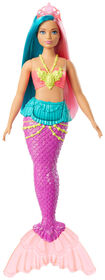 Poup&eacute;e ​Sir&egrave;ne Barbie Dreamtopia, 30,5 cm (12 po), Cheveux Sarcelle et Roses