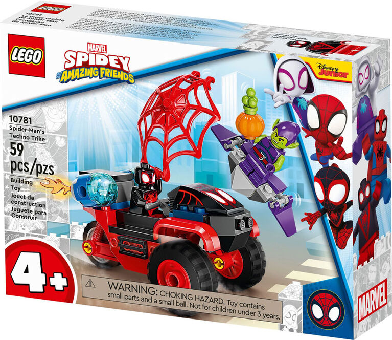 LEGO Marvel Spidey And His Amazing Friends Miles Morales: Spider-Man's Techno Trike 10781 (59 Pieces)