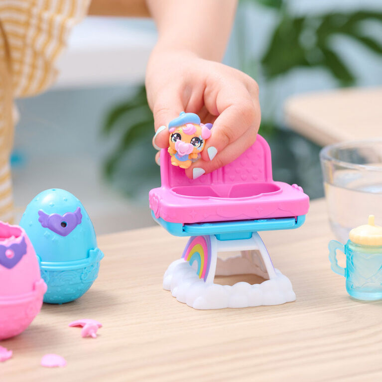 Hatchimals Alive, Hungry Playset with Highchair Toy and 2 Mini Figures in  Self-Hatching Eggs, Kids Toys for Girls and Boys Ages 3 and up