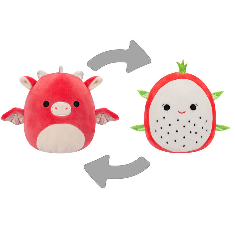 Squishmallows 5" Flip-A-Mallows - Delita the Dragonfruit + Baiden the Red Dragon