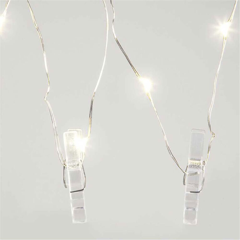 Volkano Twinkle Series-Photo Clips with LED Lights-CLEAR