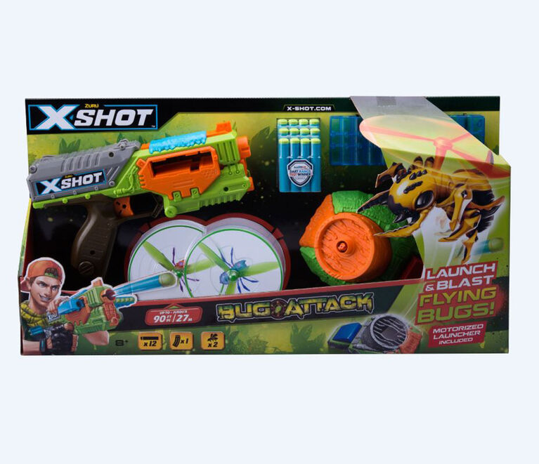 X-Shot Flying Bug Attack Swarm Seeker Foam Dart Blaster