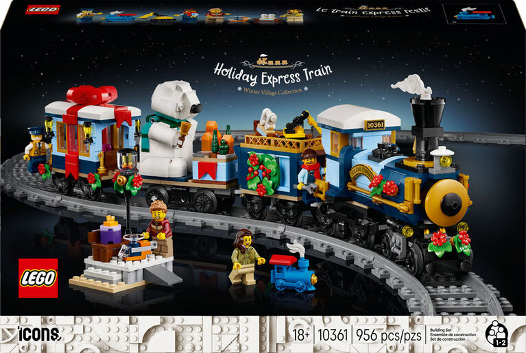LEGO Icons Le Train Express Festif, Ensemble de Construction, Id&eacute;e-Cadeau Amusante pour No&euml;l 10361