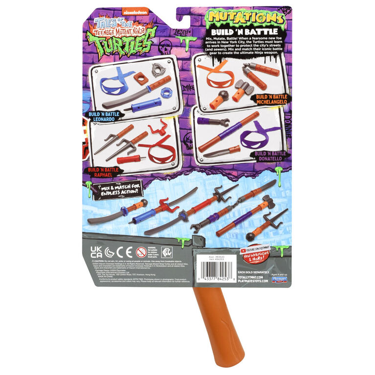 Tales of Teenage Mutant Ninja Turtles: Mutations Build N Battle Donatello Bo Staff Basic Role Play Set