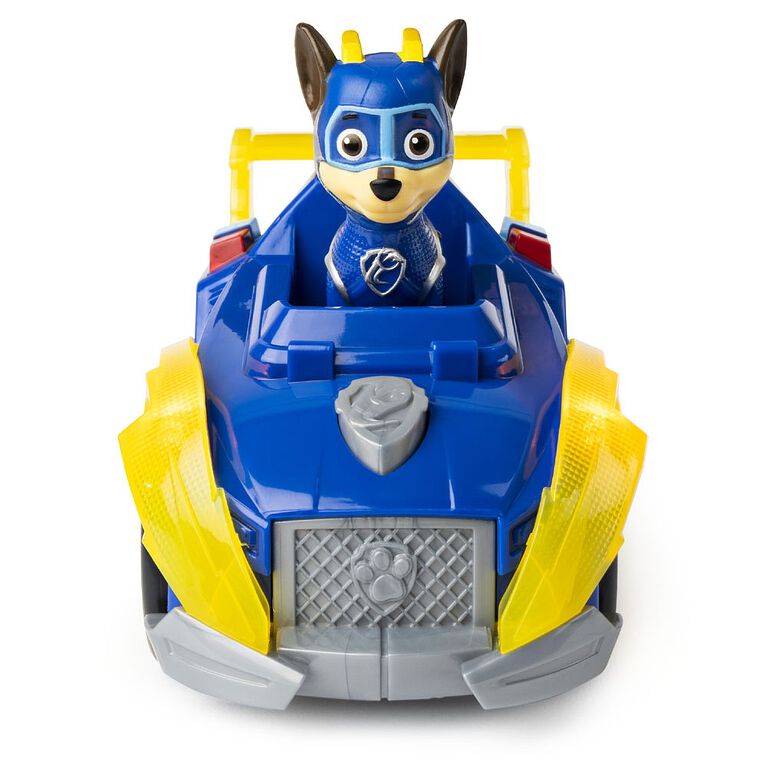 PAW Patrol, Mighty Pups Super PAWs Chase's Deluxe Vehicle with Lights and Sounds