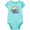 Carter's Best Sister Rainbow Collectible Bodysuit - Turquoise, 9 Months