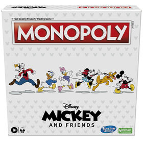 Monopoly : édition Disney Mickey et ses amis, pions Mickey et ses amis et épinglettes Disney exclusives - Édition anglaise - Notre exclusivité