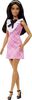 Barbie-Barbie Fashionistas 209-Poupée cheveux noirs, robe écossaise