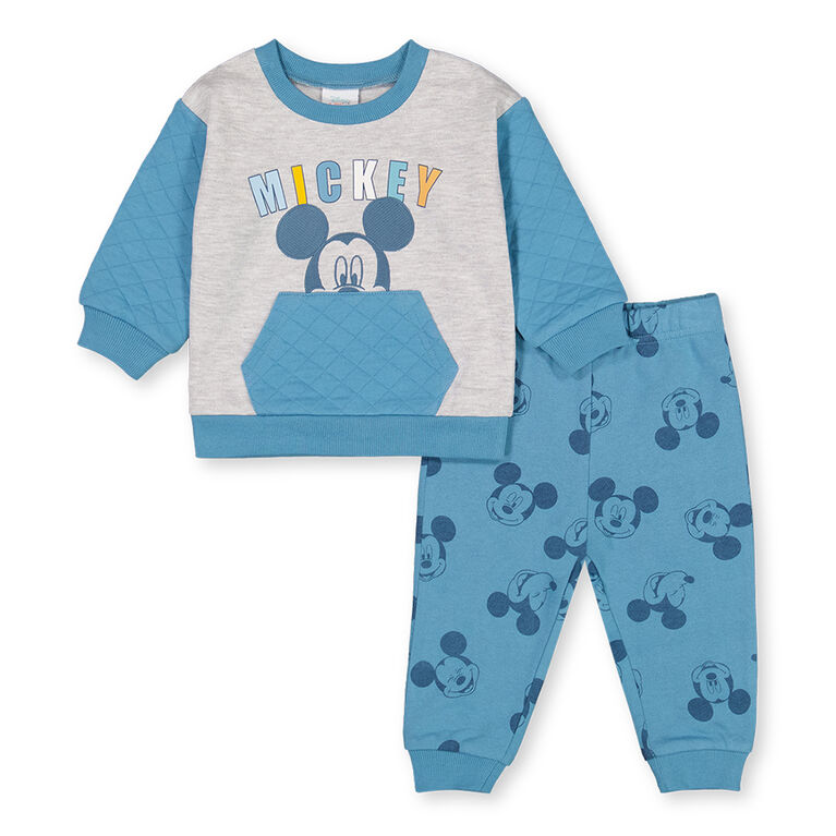 Disney Mickey Mouse 2 Piece Top Jogger Set Blue