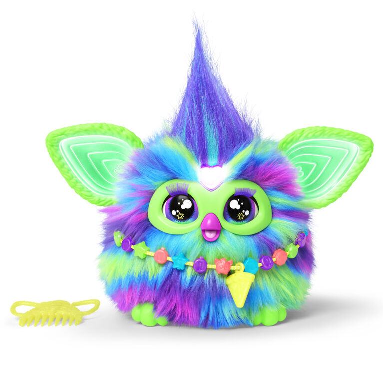 Furby Galaxy Glow in the Dark Interactive Plush Toy - English Edition