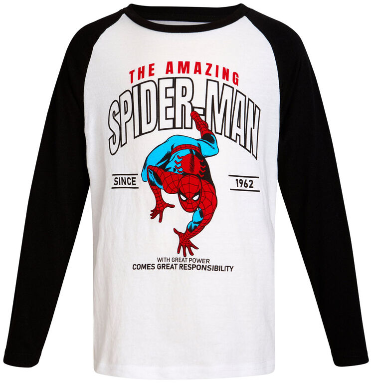 Marvel - Long Sleeve Tee - Spider-Man / White / 5T