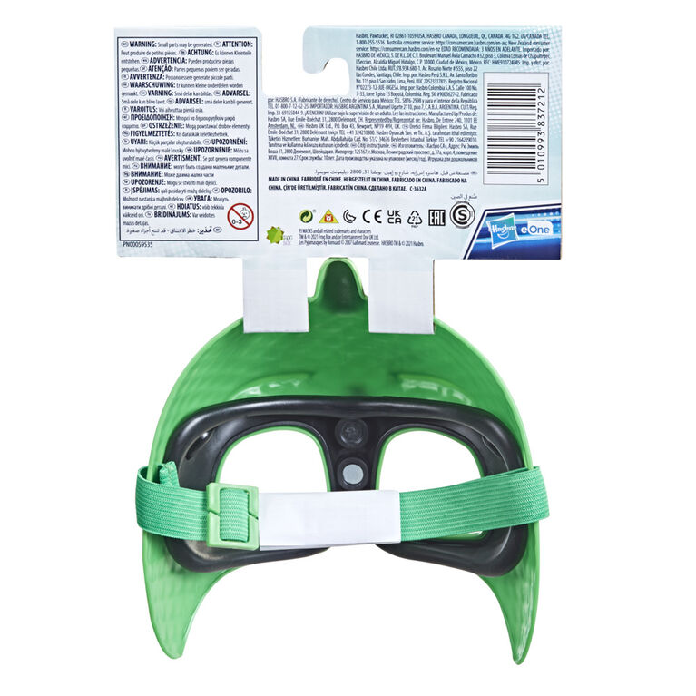 PJ Masks Hero Mask (Gekko) Preschool Toy, Dress-Up Costume Mask
