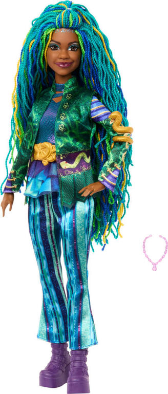 Poupée mode et accessoires ​The Pocket Watch / Descendants: The Rise of Red de Disney de Mattel, Uliana, soeur cadette d'Ursula, avec vêtements et collier inspirés du film