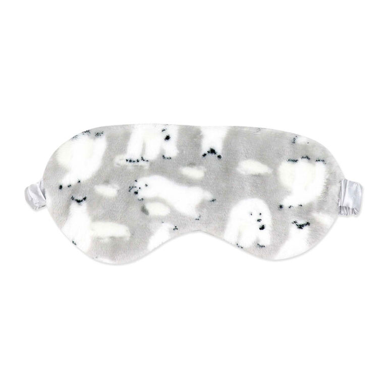 Jesse & Lulu Lounge Blanket with Sleep Mask: Grey Polar Bear