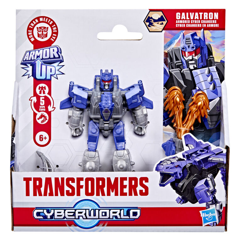 Transformers CYBERWORLD, figurine Cyber Changers Galvatron en armure