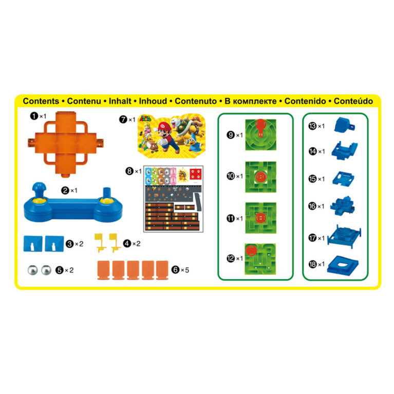 Epoch Games Super Mario Maze Game DX, jeu d'adresse et d'action sur table avec figurines d'action Super Mario à collectionner - Édition anglaise