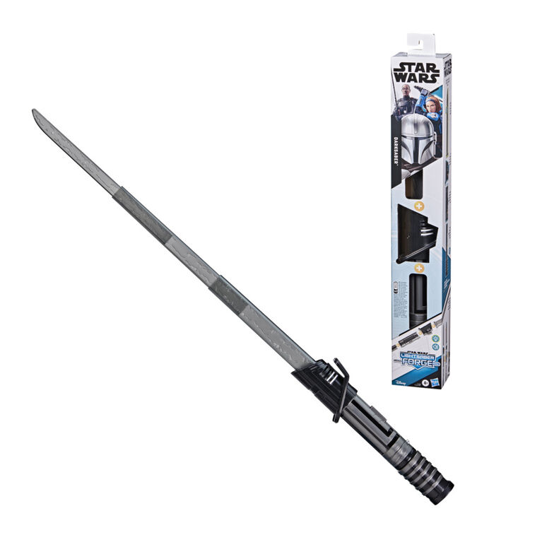 Star Wars Lightsaber Forge Darksaber Electronic Extendable Black Lightsaber Toy