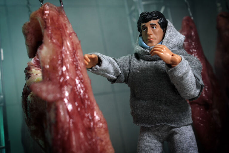 Figurine 8 po Rocky Balboa en tenue d'entraînement - Édition anglaise