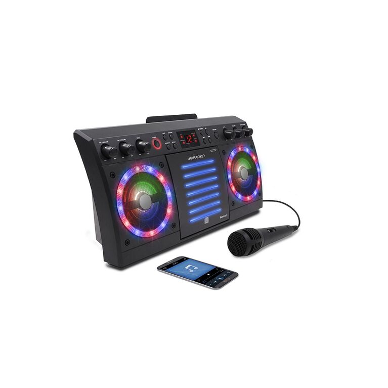 iKARAOKE Système de karaoké CD+G avec Bluetooth, Noir