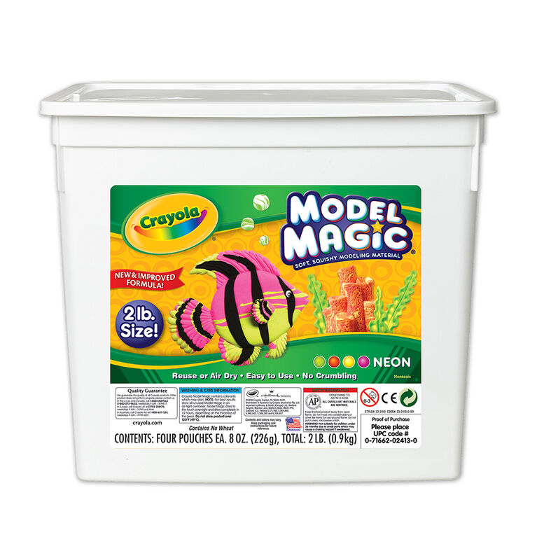 Crayola - Model Magic Bucket, Neon 2lb