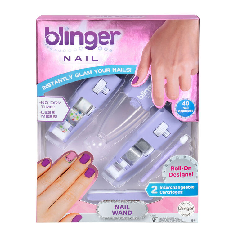 Blinger Nail Wand - Stars & Silver Glitter