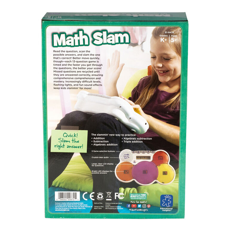 Educational Insights - Math Slam - English Edition - styles may vary