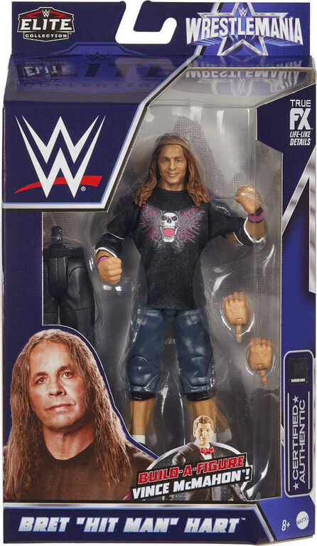 WWE WrestleMania Bret "Hit Man" Hart Elite Collection Action Figure