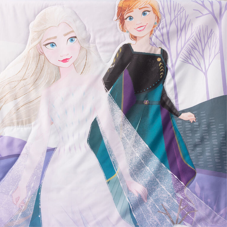 Disney Frozen 3 Piece Toddler Bedding Set with Reversible Comforter, Fitted Sheet and Pillowcase by Nemcor