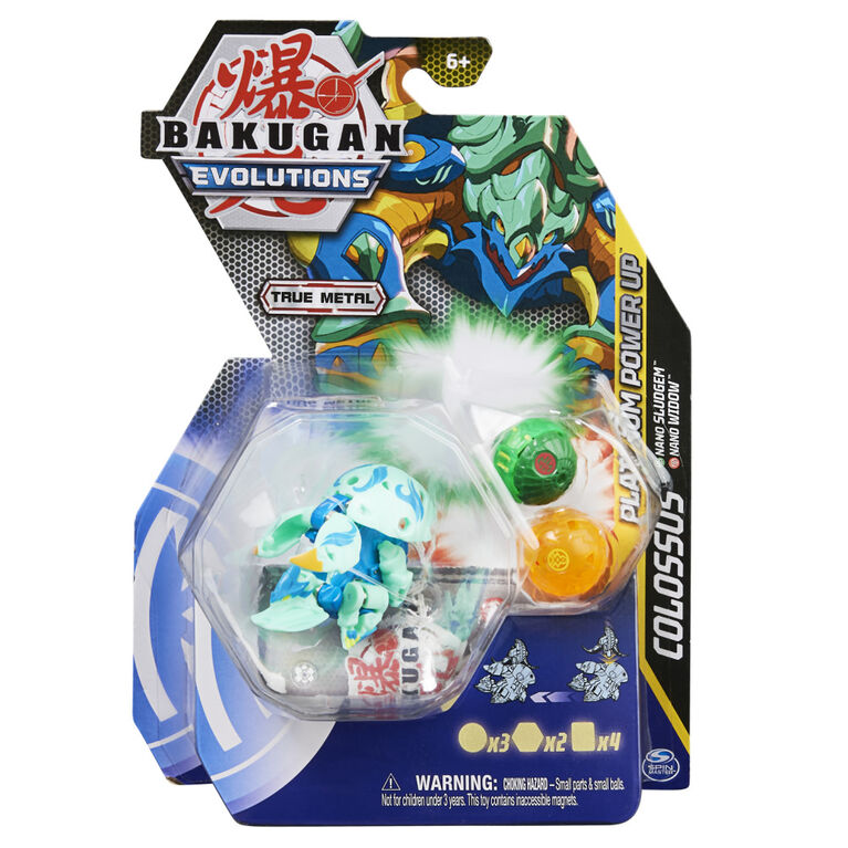 Bakugan Evolutions, Colossus with Nano Sludgem and Widow Platinum Power Up Pack