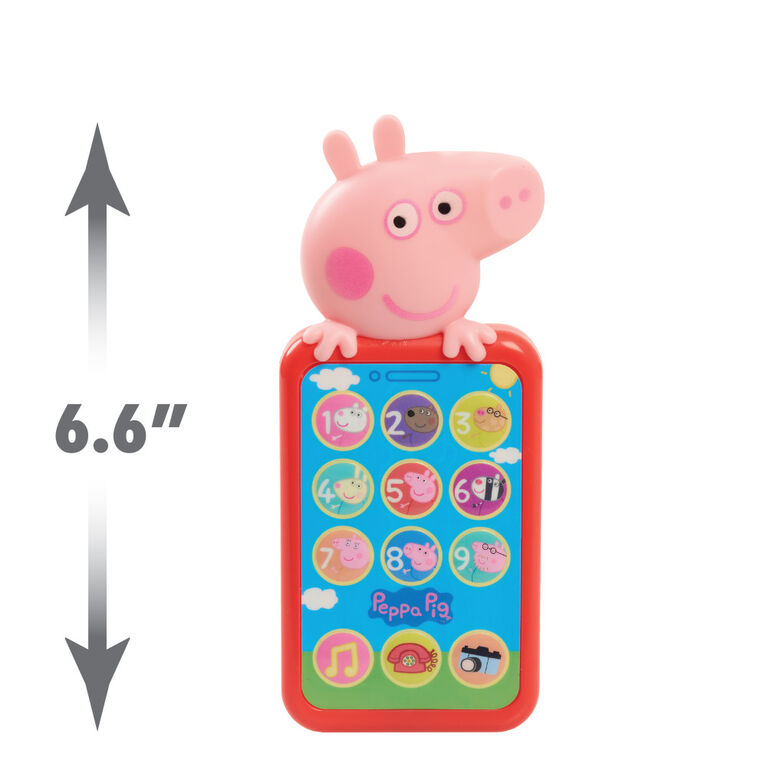 Peppa Pig Have a Chat Cell Phone, Toy Phone with Realistic Sounds and Light Up Buttons