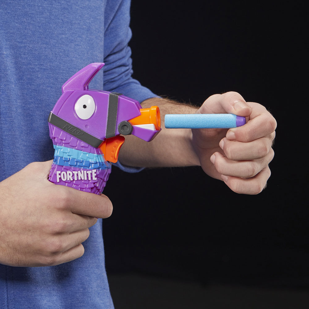 Adults Nerf Fortnite Llama Nerf MicroShots Dart-Firing Toy Blaster and 2 Official Nerf Elite Darts For Kids Teens