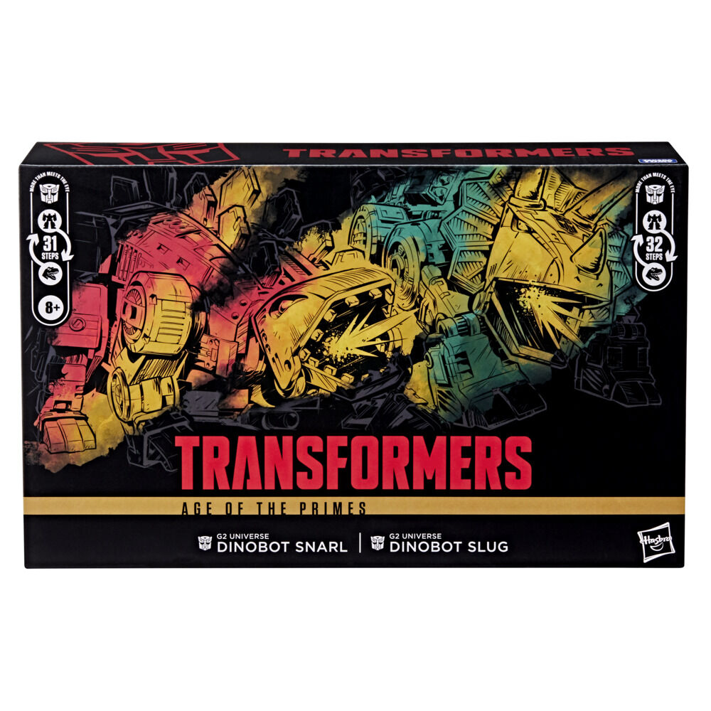 Transformers Generations Selects Age of the Primes, figurines convertibles G2 Universe Dinobot Slug et Dinobot Snarl