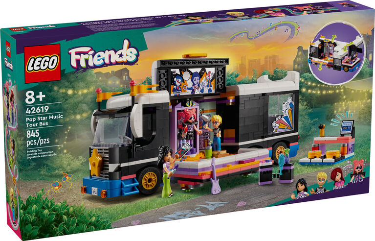 LEGO Friends Pop Star Music Tour Bus Play Together Toy 42619