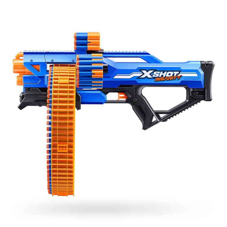 X-Shot Insanity Mad Mega Barrel par ZURU avec 138 fléchettes