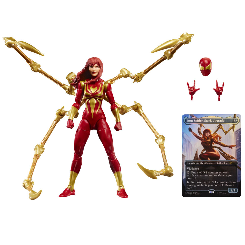Marvel Legends Series Magic: The Gathering, figurine Mary Jane Watson (Iron Spider) avec carte premium exclusive
