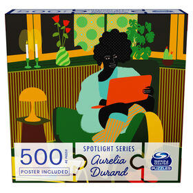 500-Piece Jigsaw Puzzle, Artist Spotlight Series Aurelia Durand, Cozy, by Spin Master Puzzles - English Edition