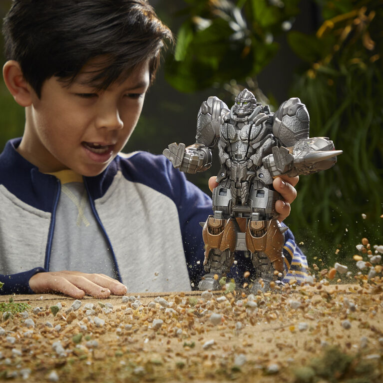 Transformers Toys Transformers: Rise of the Beasts Movie, Smash Changer Rhinox Action Figure, 9-inch