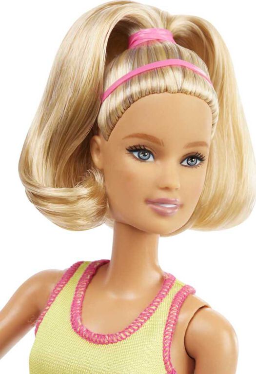 Barbie Blonde Tennis Player Doll with Chic Tennis Outfit, Racket and Ball