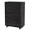 Fynn 5-Drawer Chest Dresser- Gray Oak